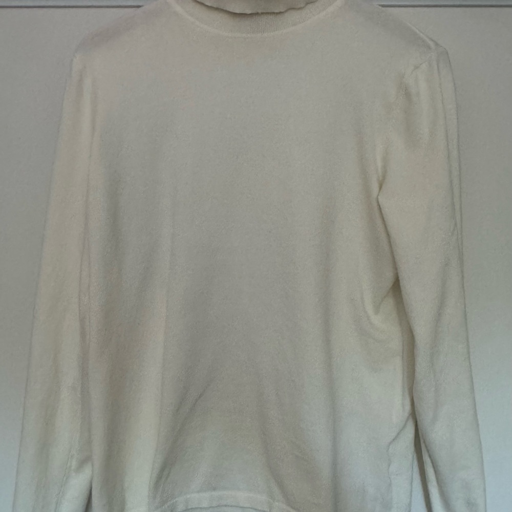 Jones New York Women's Cream Turtleneck Sweater